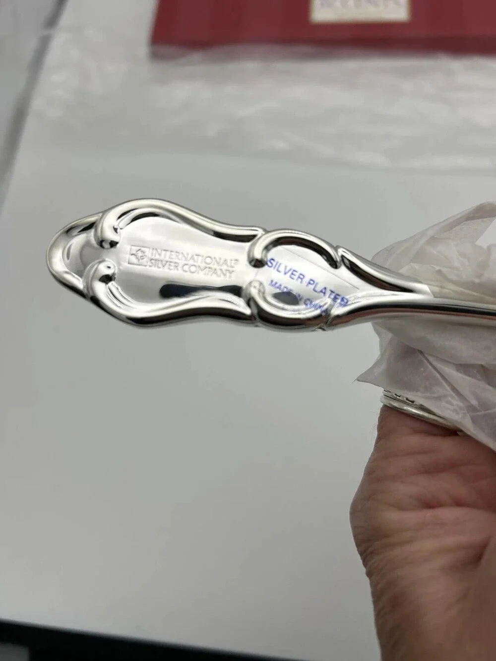 Holiday Home Accents Merry Christmas Silver Cake Server